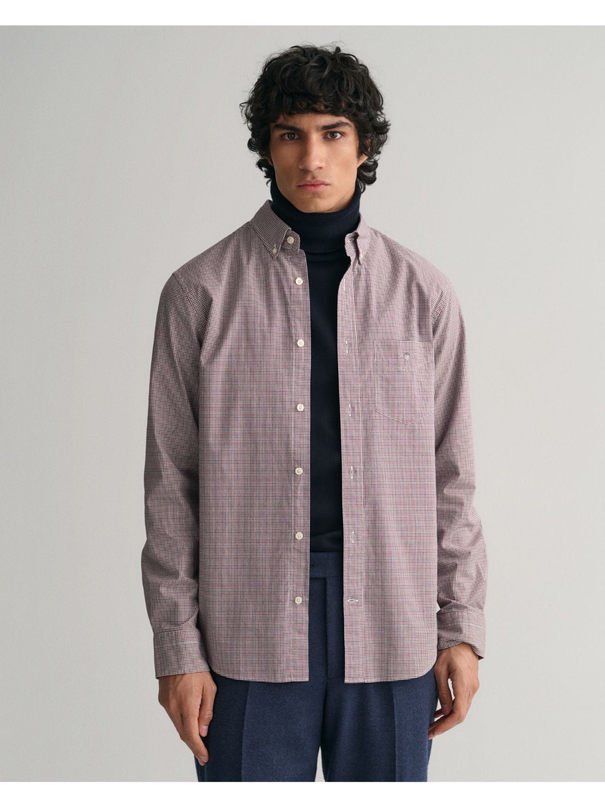 Poplin micro Check Shirt