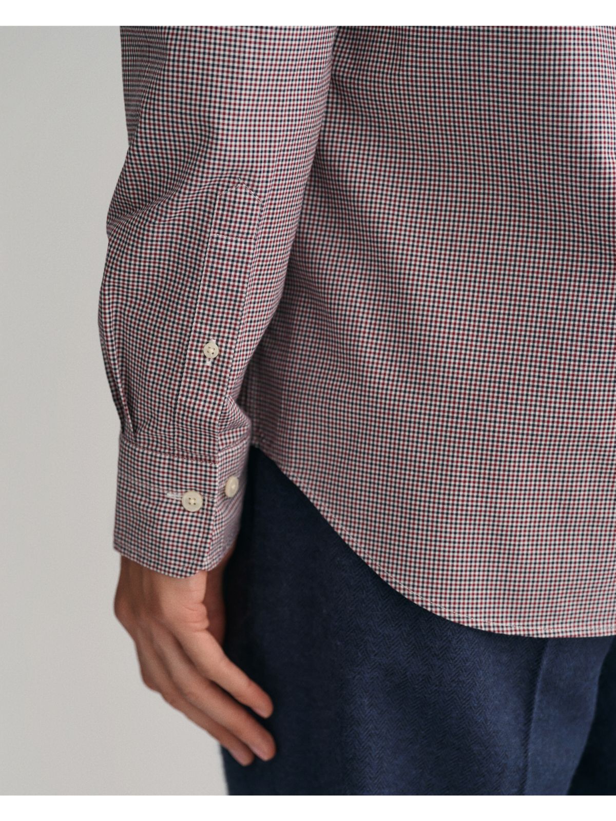 Poplin micro Check Shirt