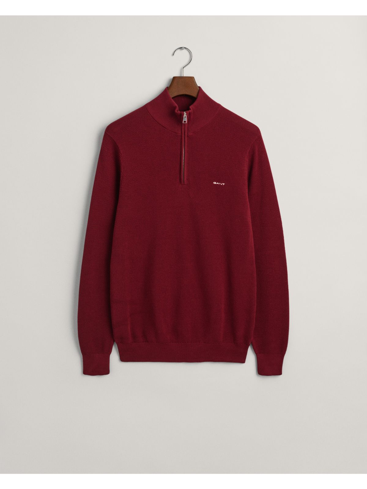 Cotton Pique Half Zip