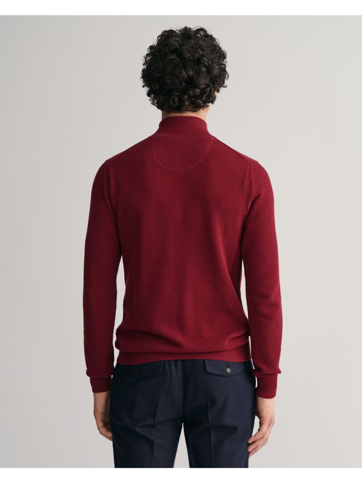 Cotton Pique Half Zip