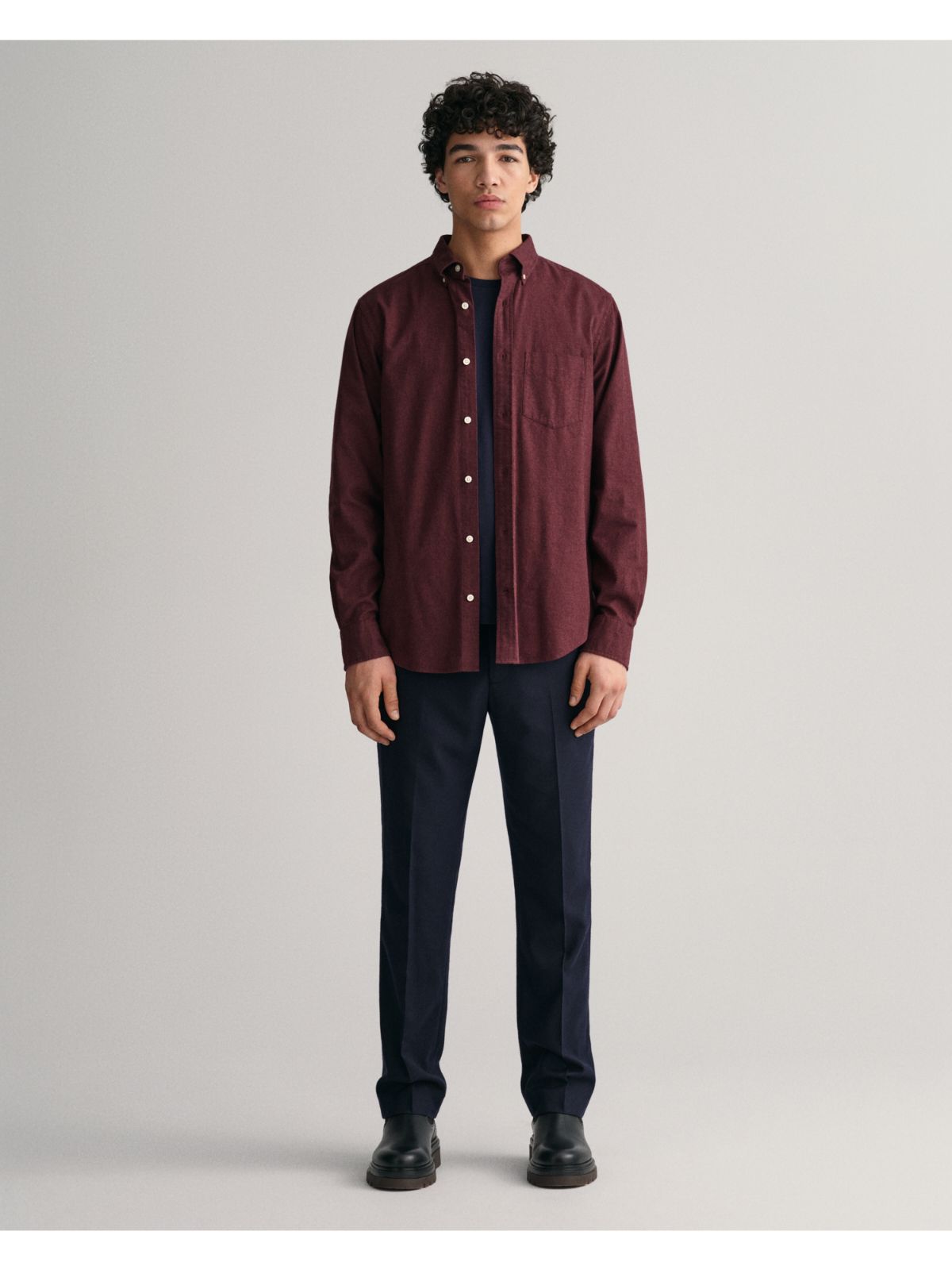 flannel melange shirt
