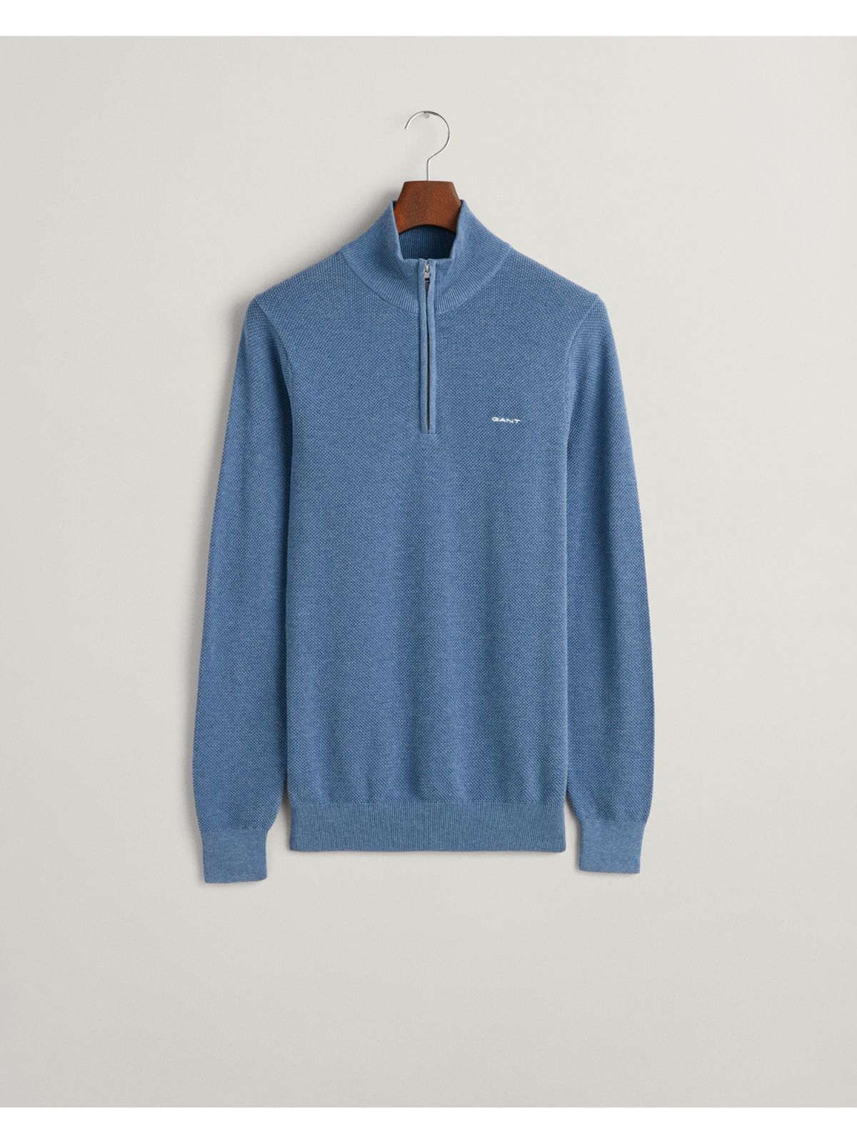 Cotton Pique Half Zip