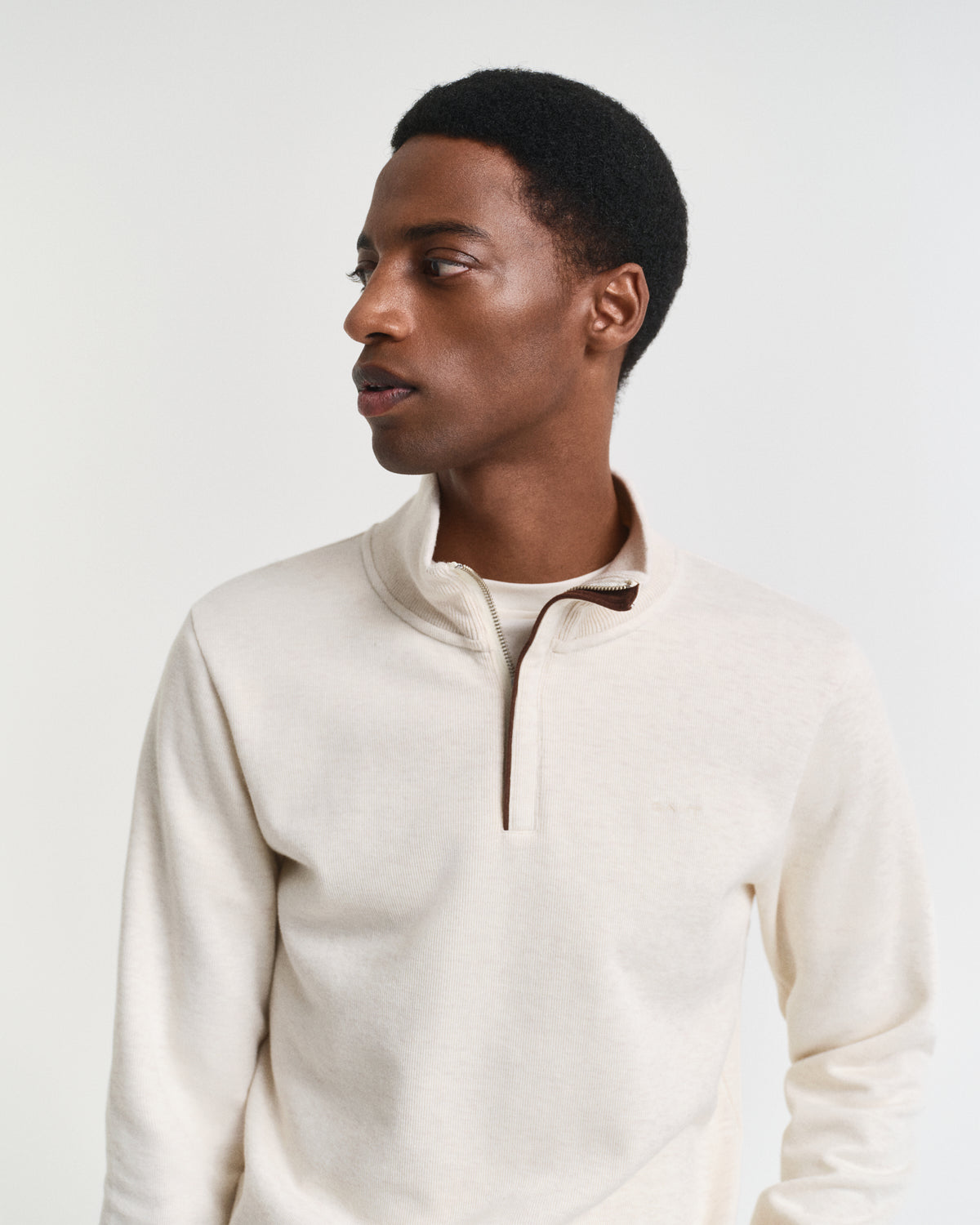 Gant Sacker Half Zip Cream