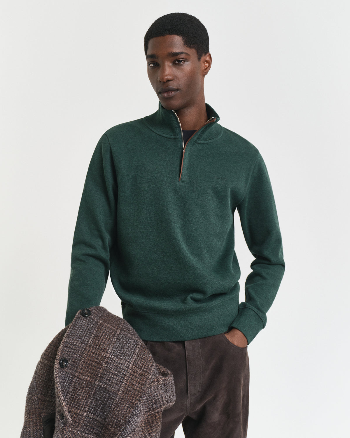 Gant Sacker Half Zip Green
