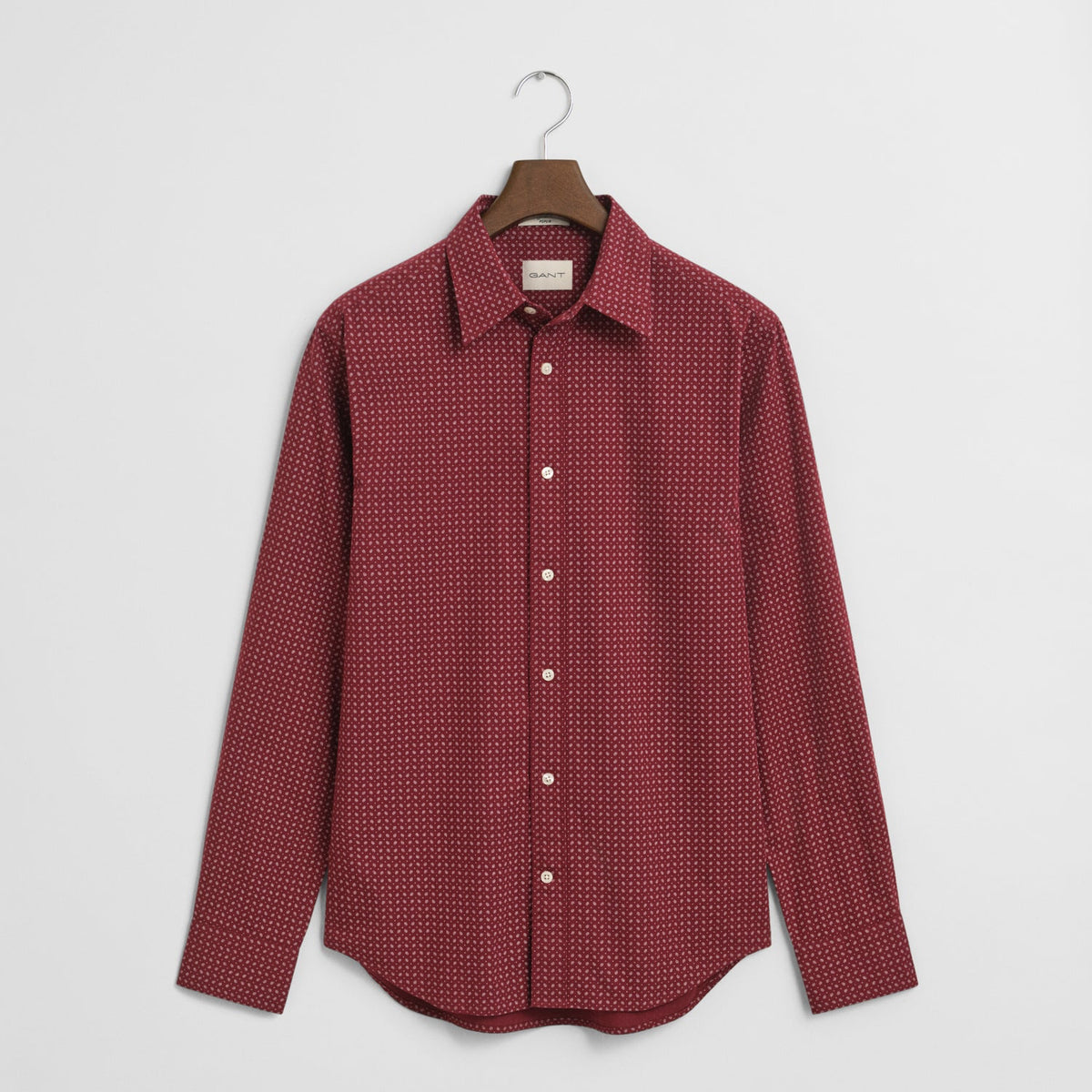 Gant Micro Print Shirt Red