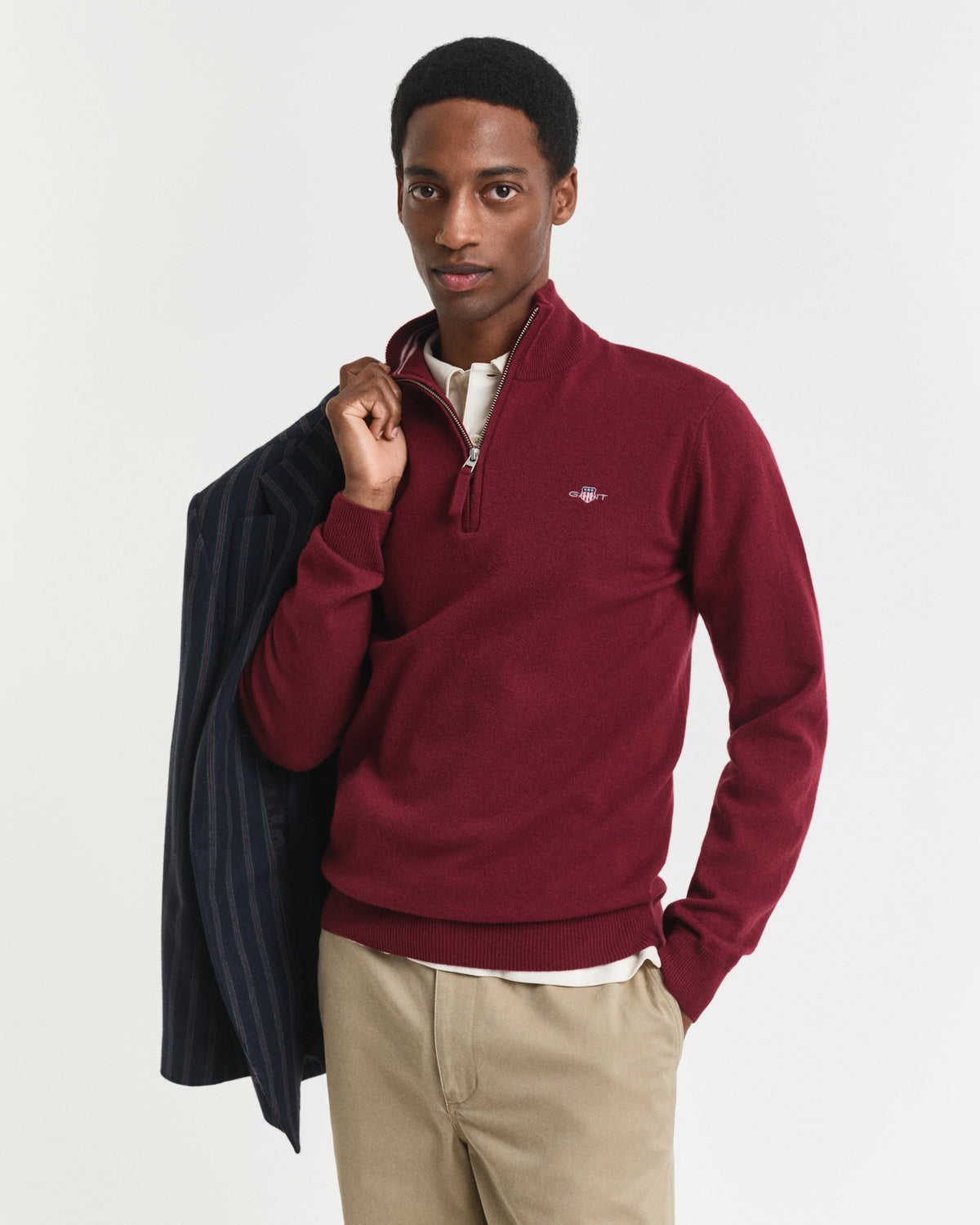 Gant Superfine Lambswool Half-Zip Sweater