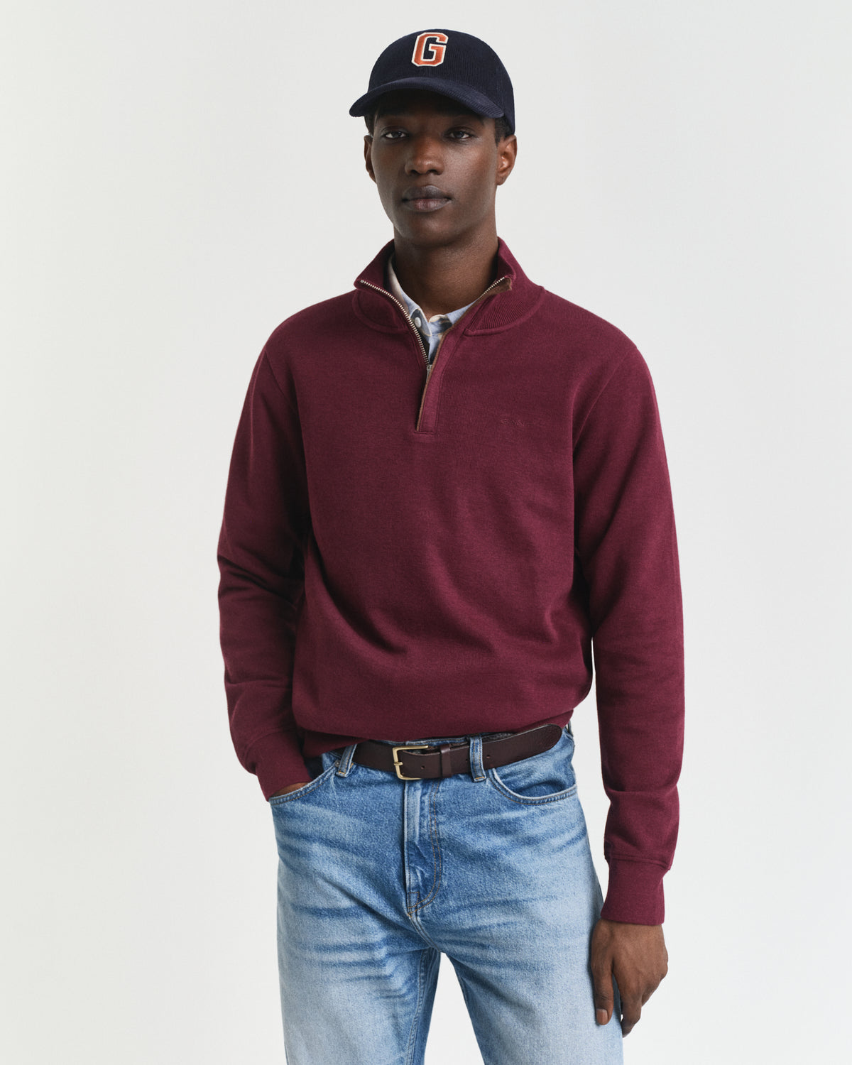 Gant Sacker Half Zip Red