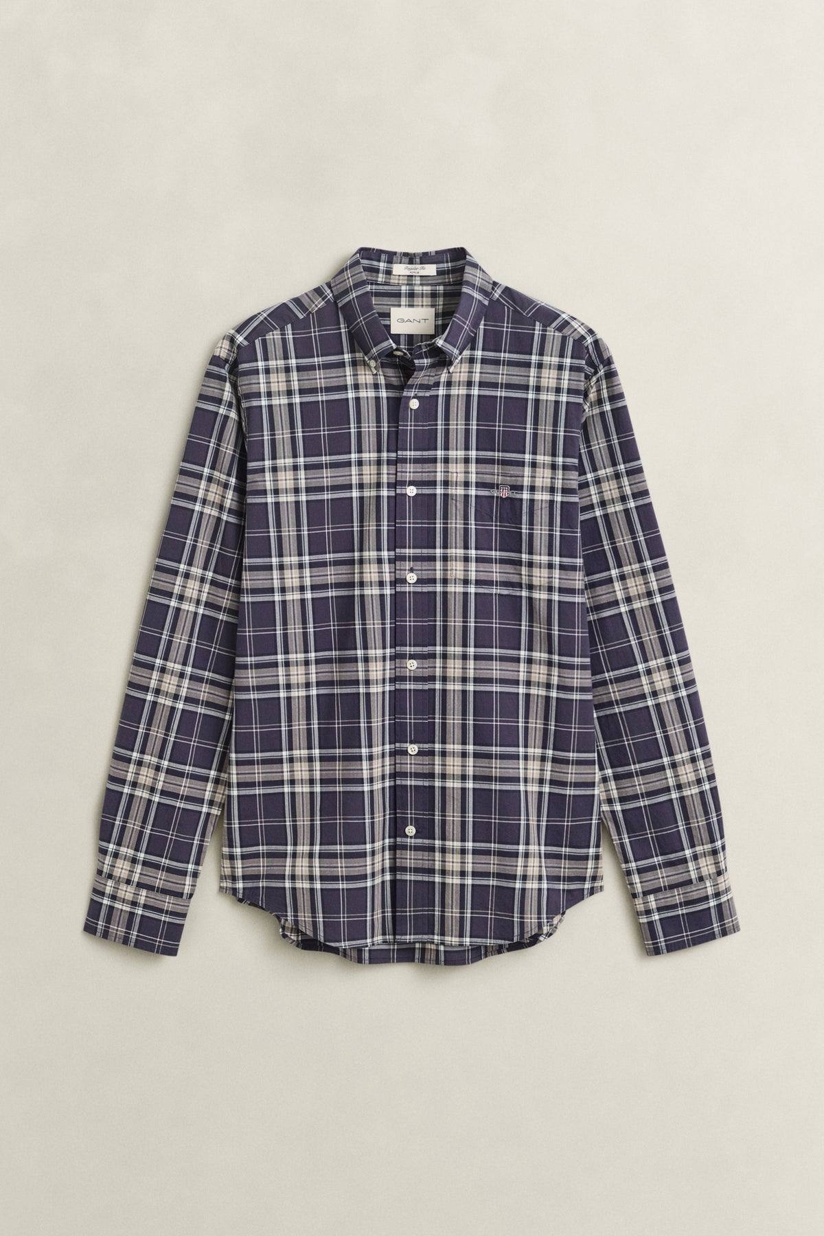 poplin check shirt