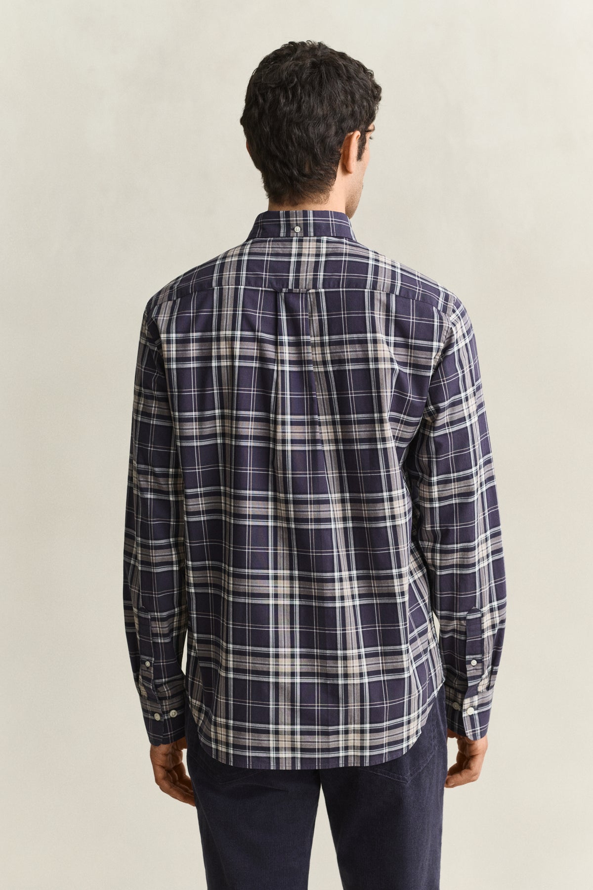 poplin check shirt