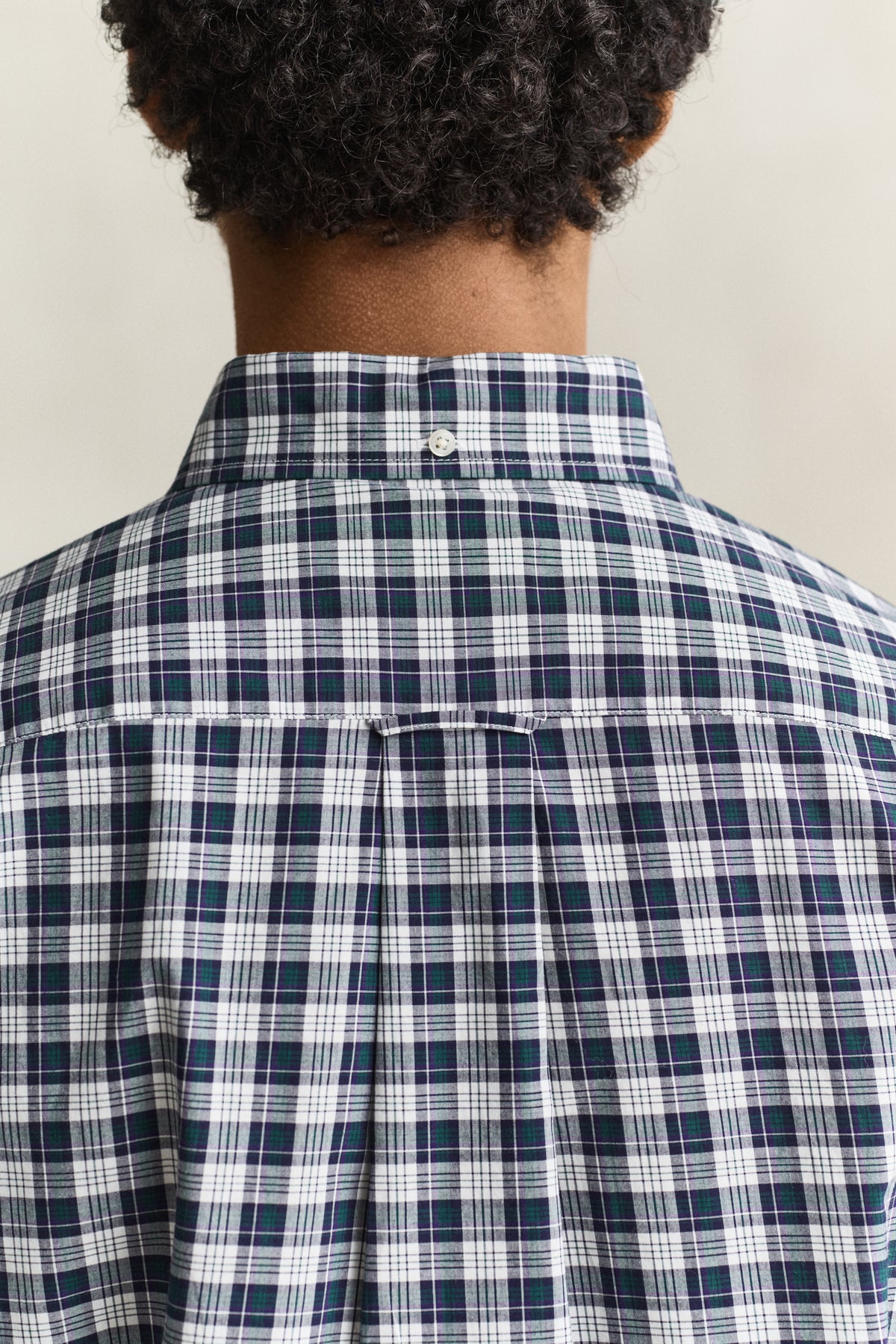 poplin check shirt