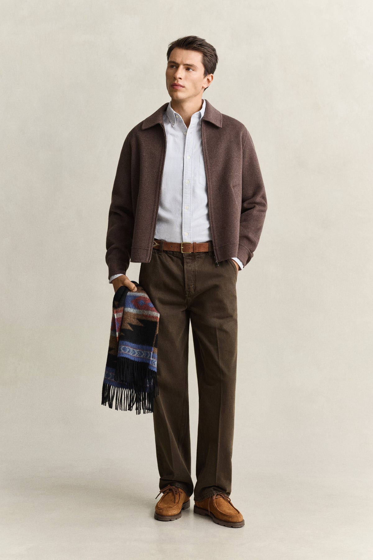 brushed oxford stripe