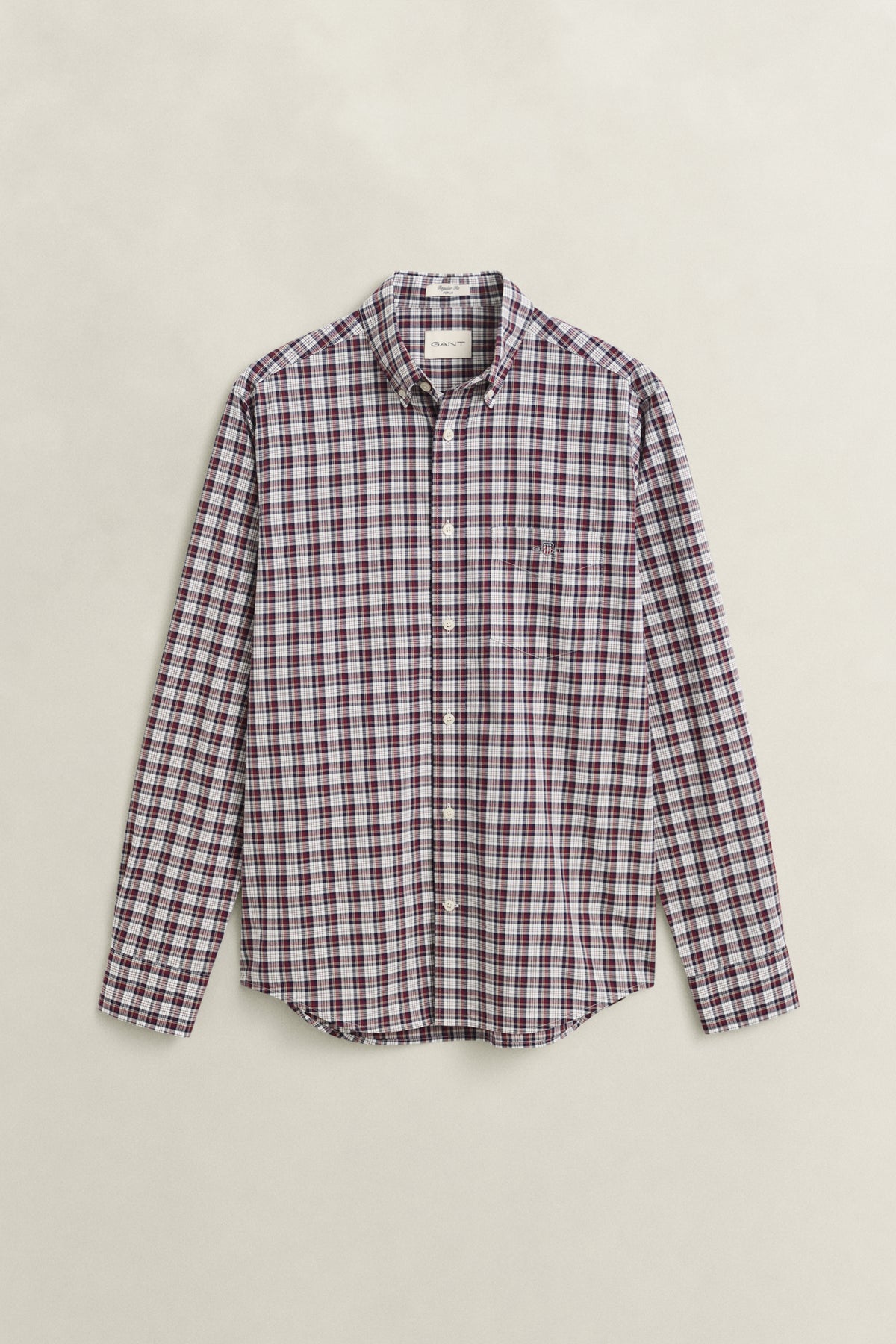 poplin check shirt