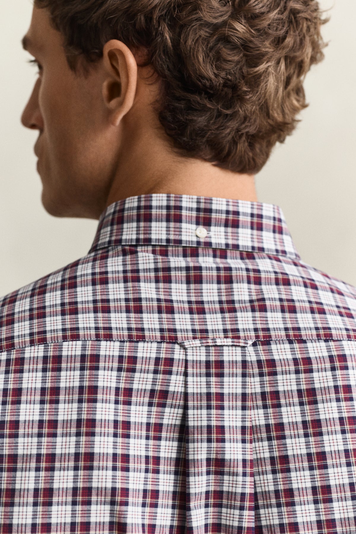 poplin check shirt