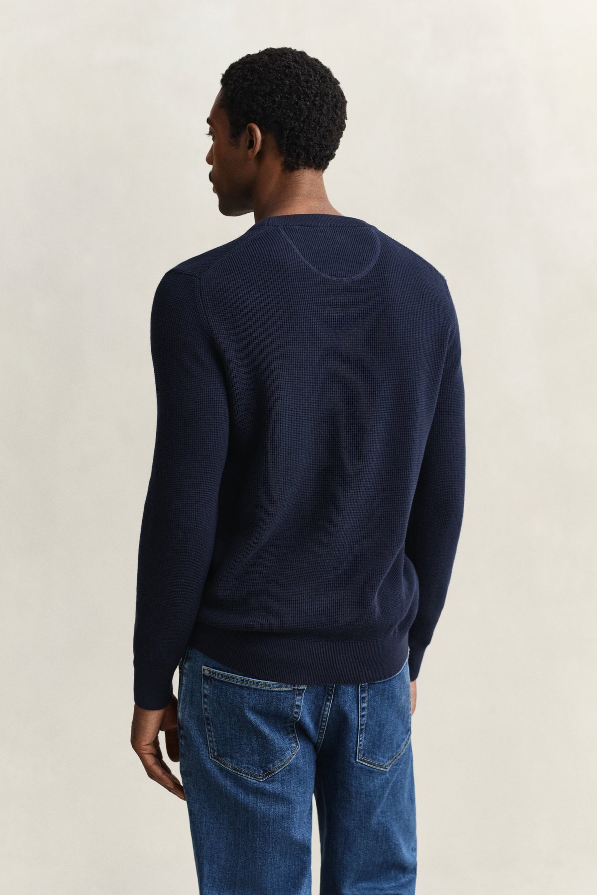 GANT Textured Cotton Crew Neck Sweater