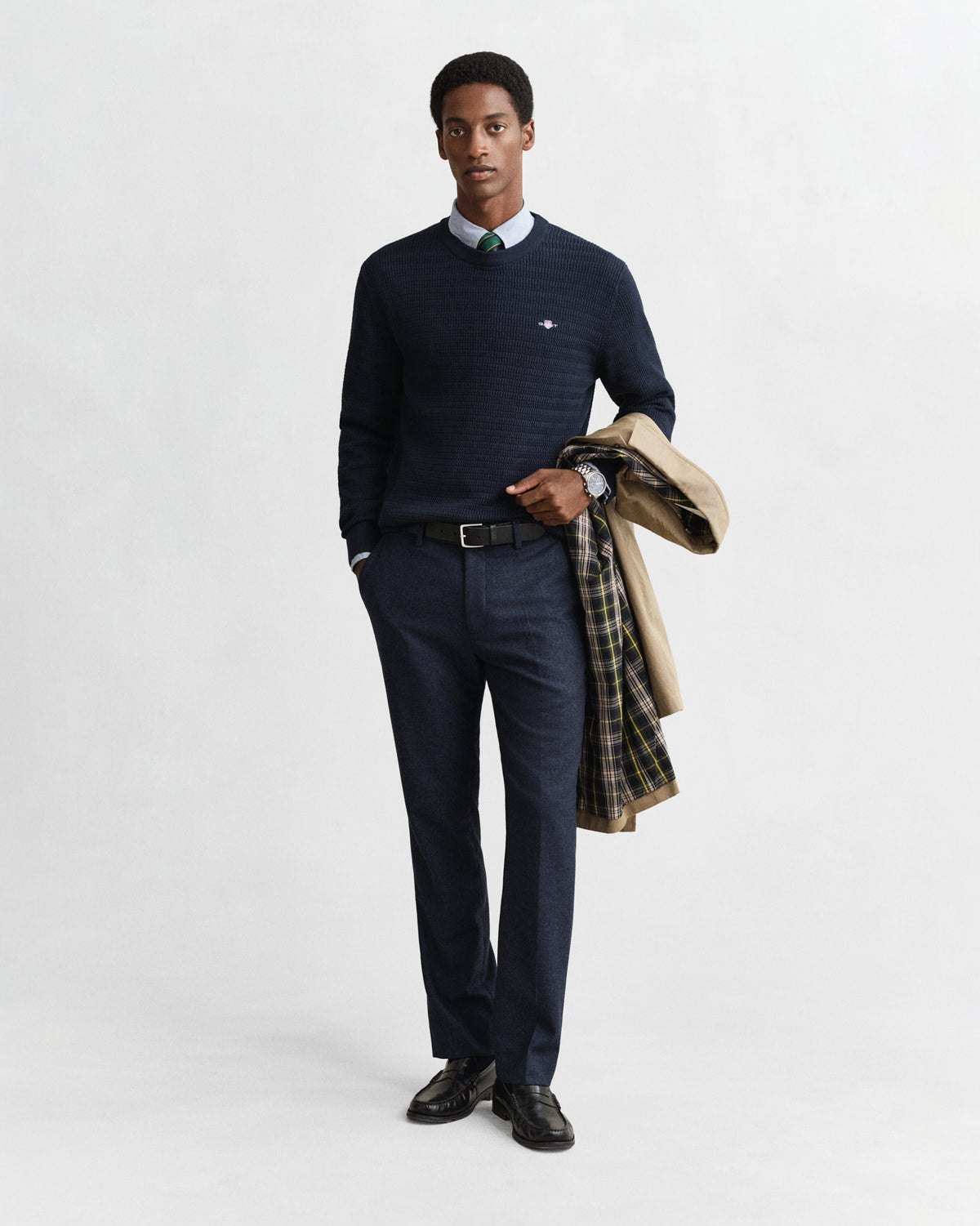 Gant Mini Cable Knit Crew Neck Sweater