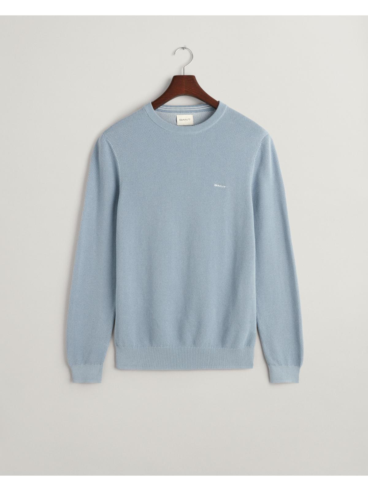 Cotton Pique Crew neck sweater