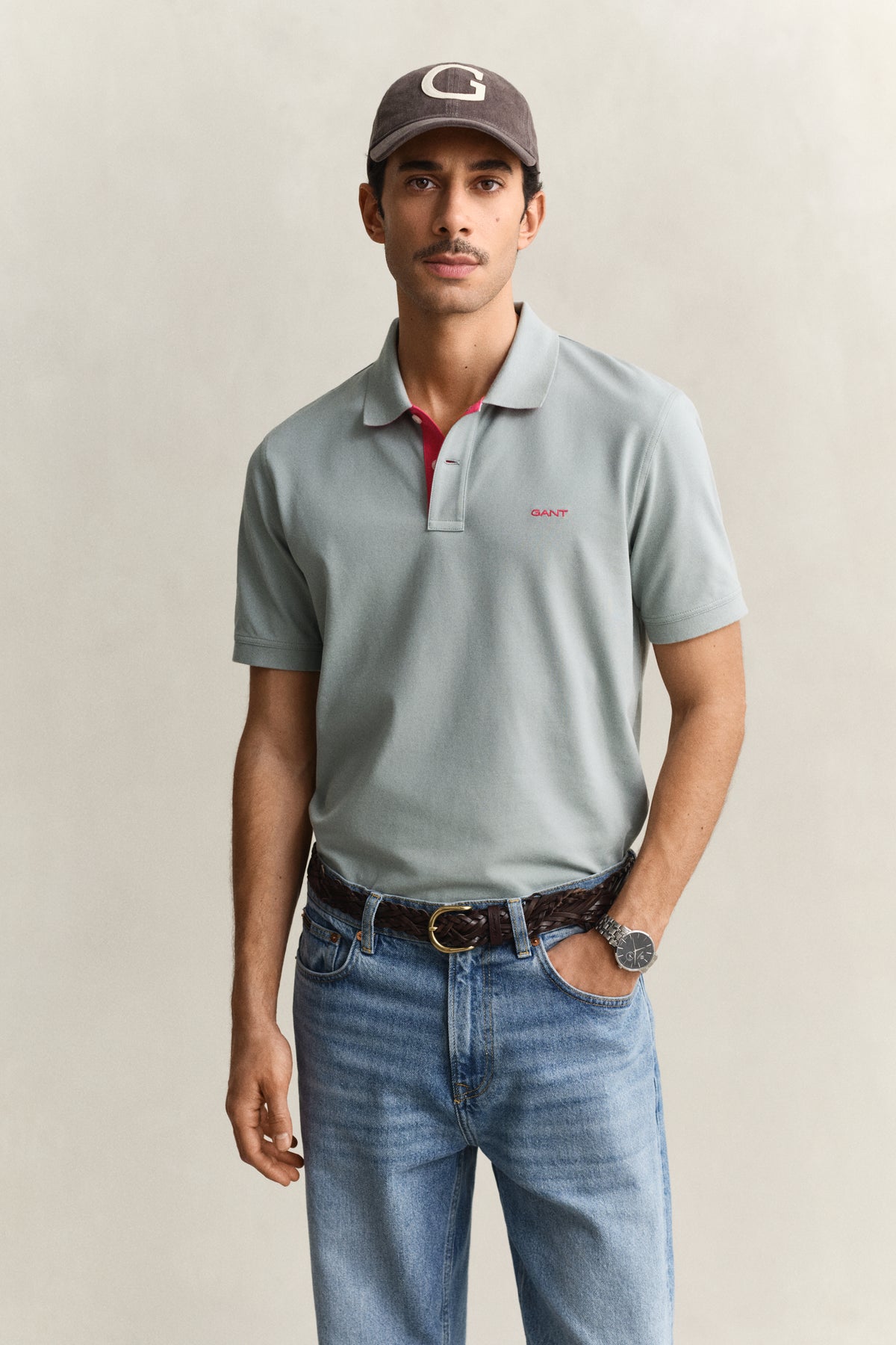 Regular Fit Contrast Piqué Polo Shirt