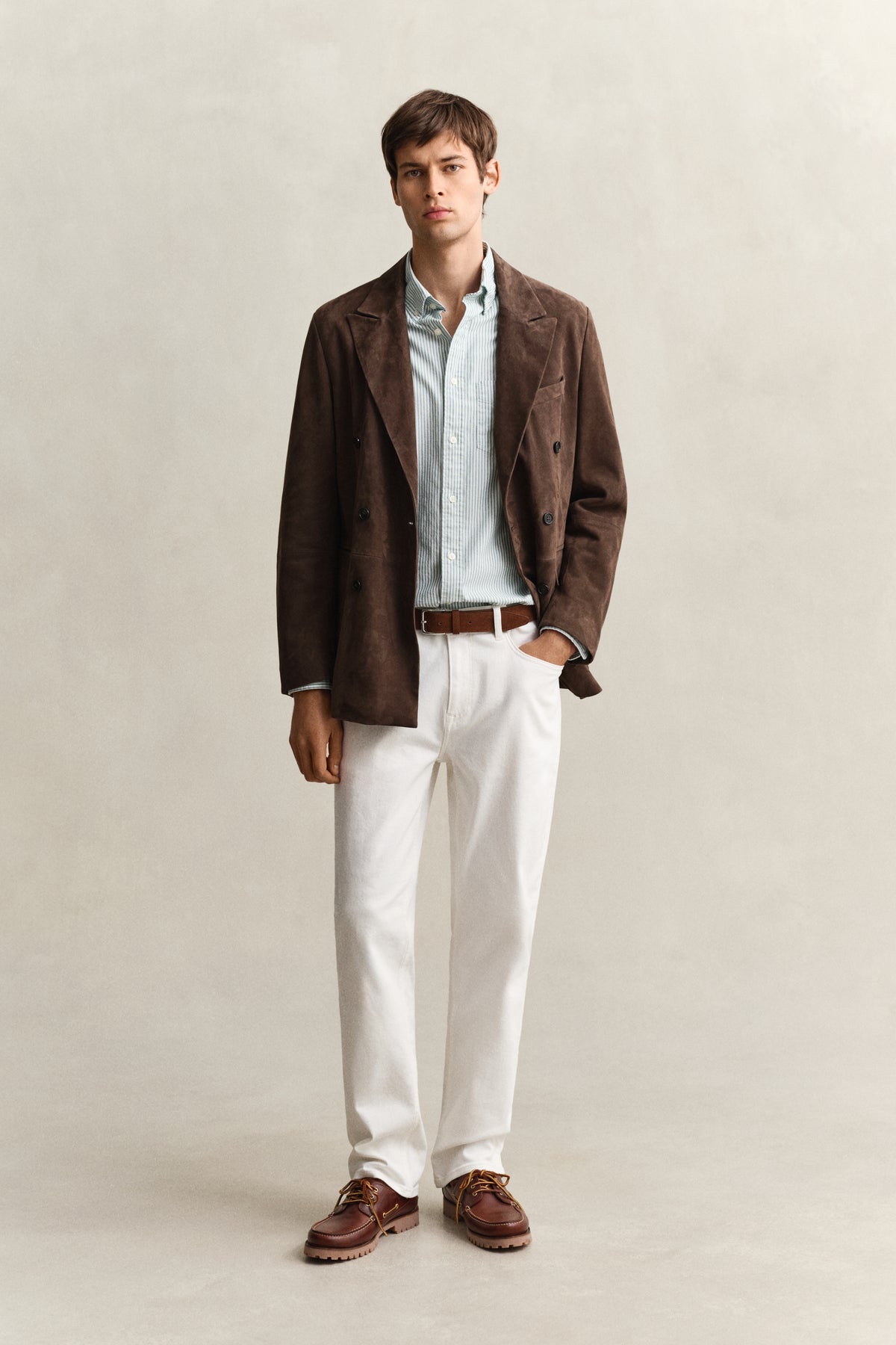 Regular Fit Banker Stripe Oxford Shirt