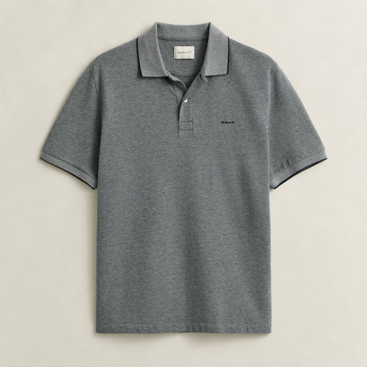 two tone short sleeve polo