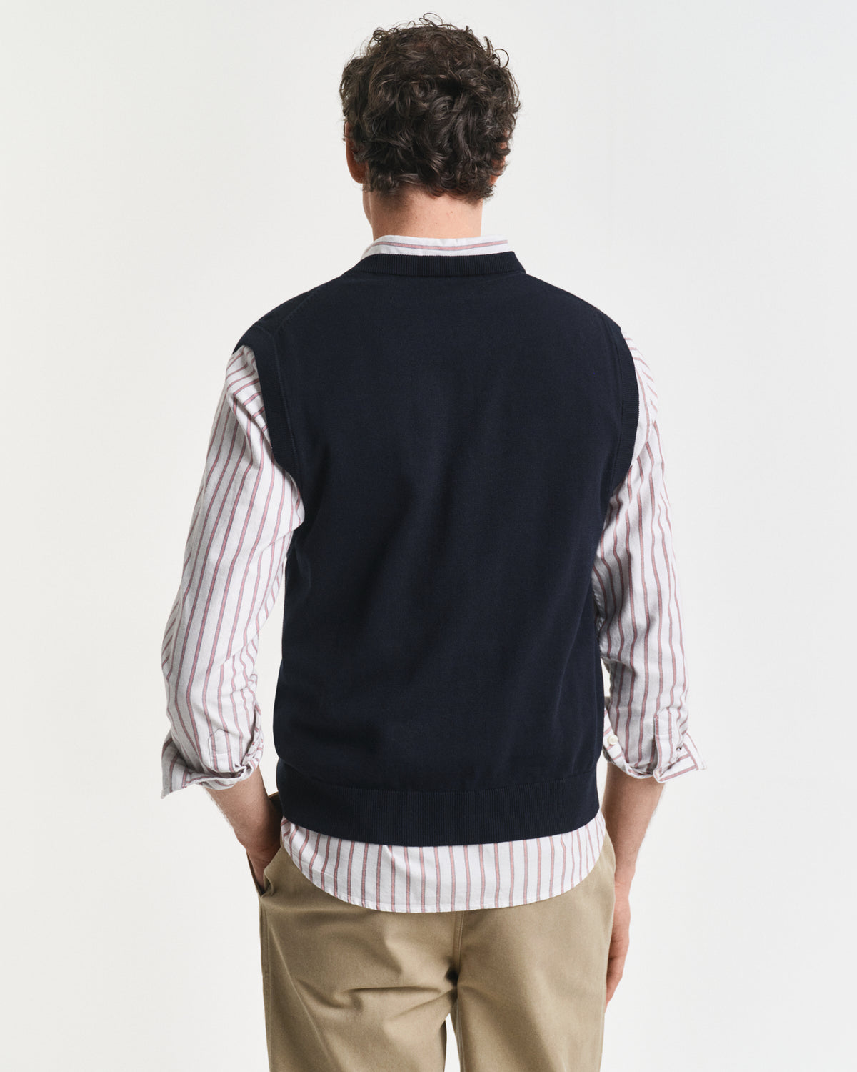 Gant Classic Cotton Vest Navy