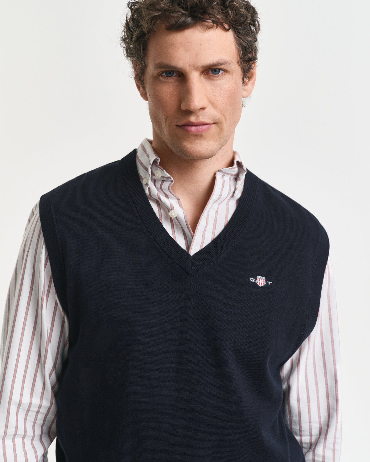 Gant Classic Cotton Vest Navy