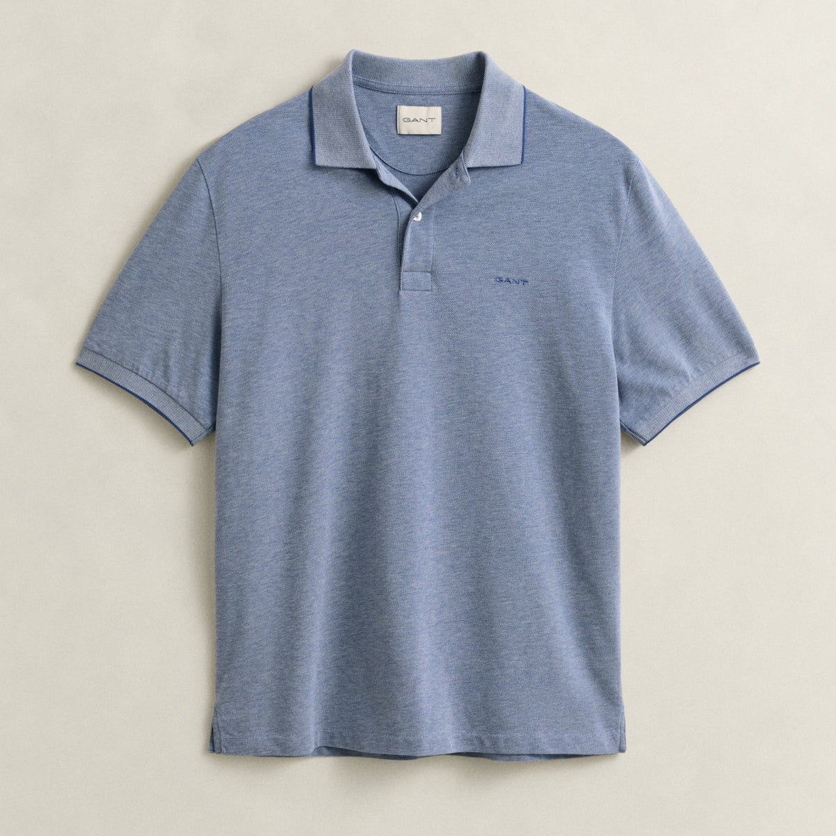 two tone short sleeve polo
