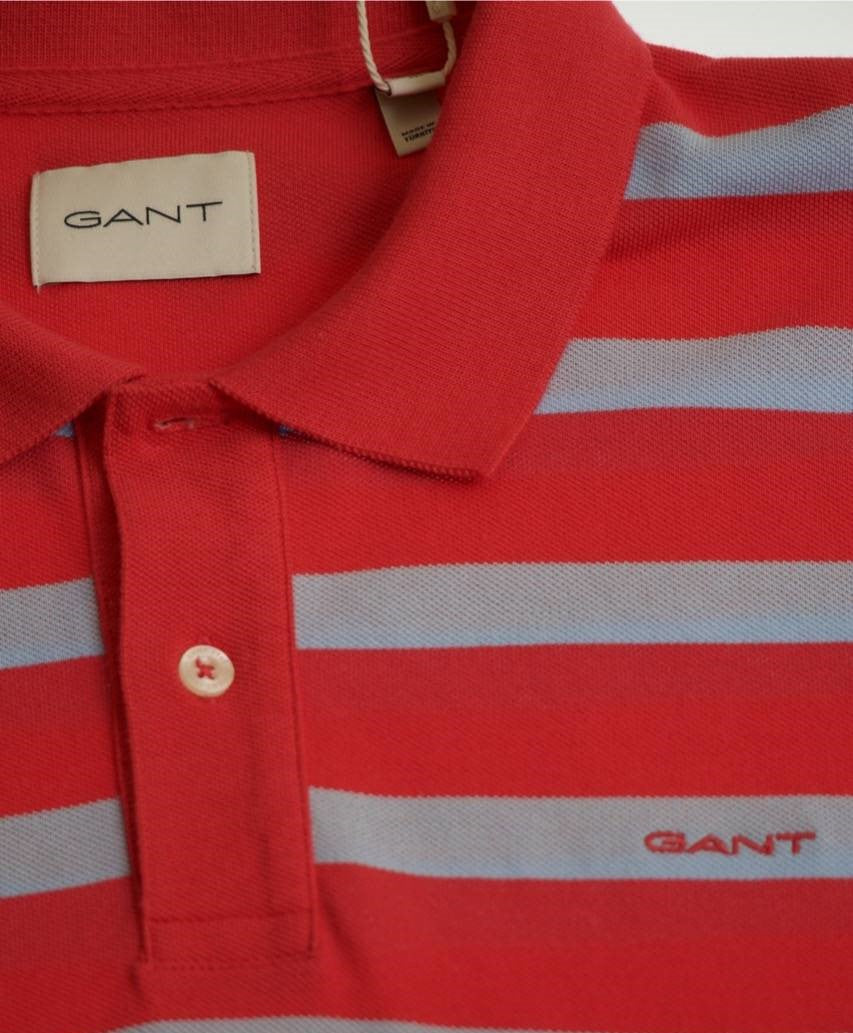 The GANT Striped Polo Shirt delivers timeless preppy style with a contemporary edge.