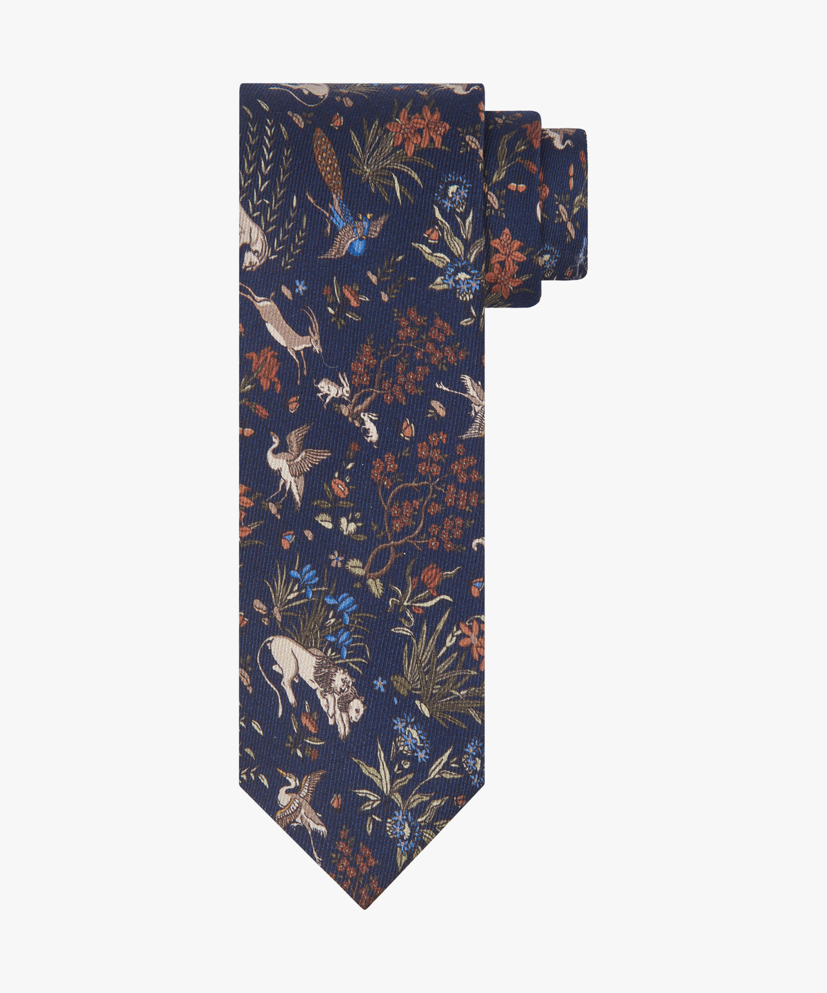 Tie Silk Print Navy
