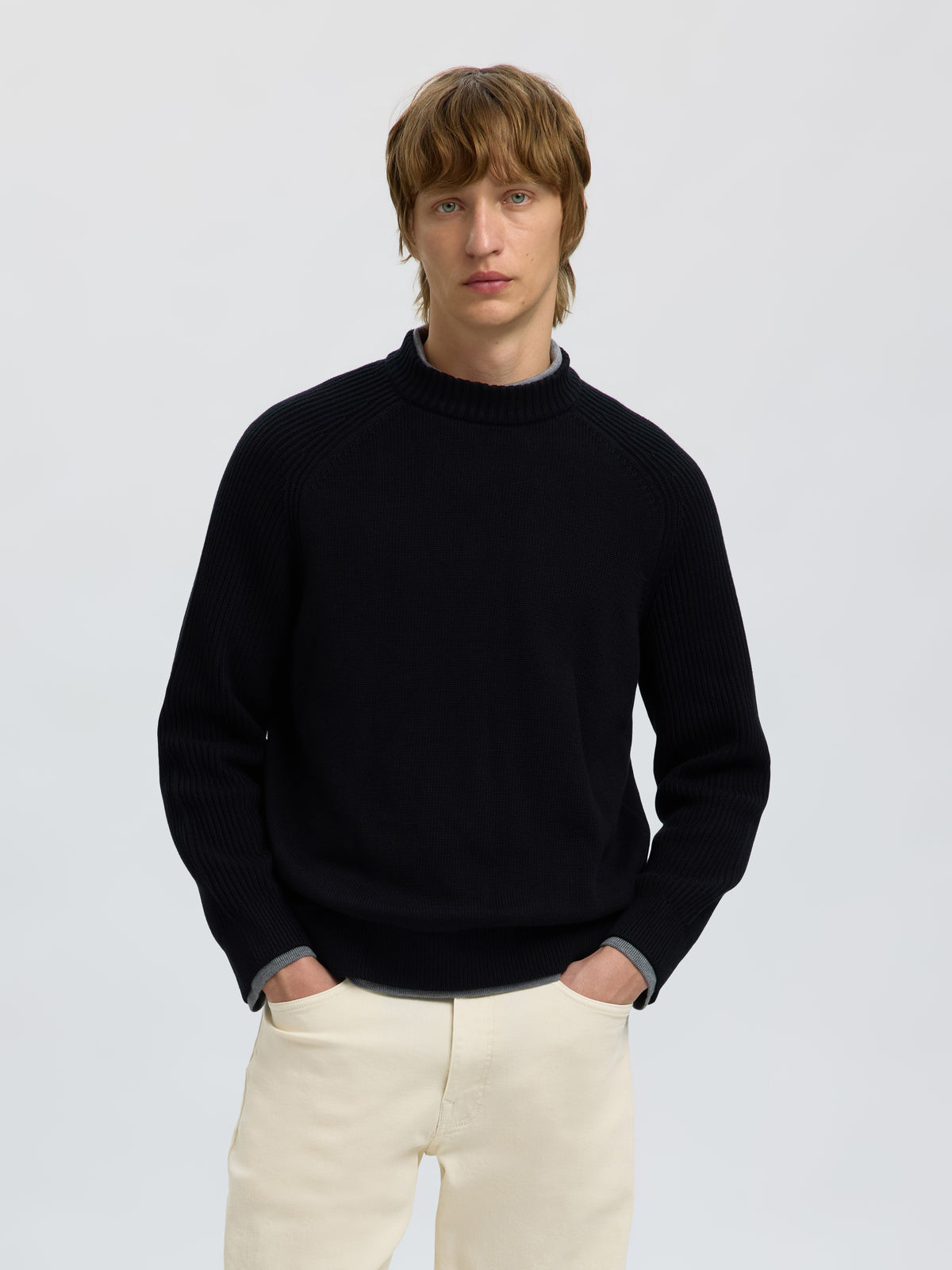 Selected Homme Knitted Pullover in Black