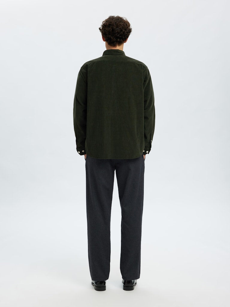 Selected Homme Long Sleeve Shirt - Forest Green