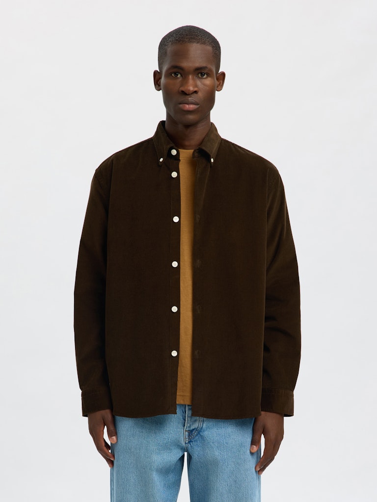 Selected Homme Long Sleeve Shirt - Demitasse