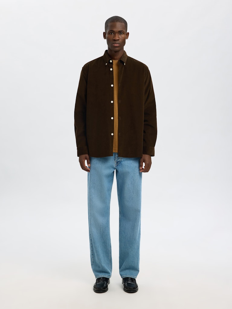 Selected Homme Long Sleeve Shirt - Demitasse