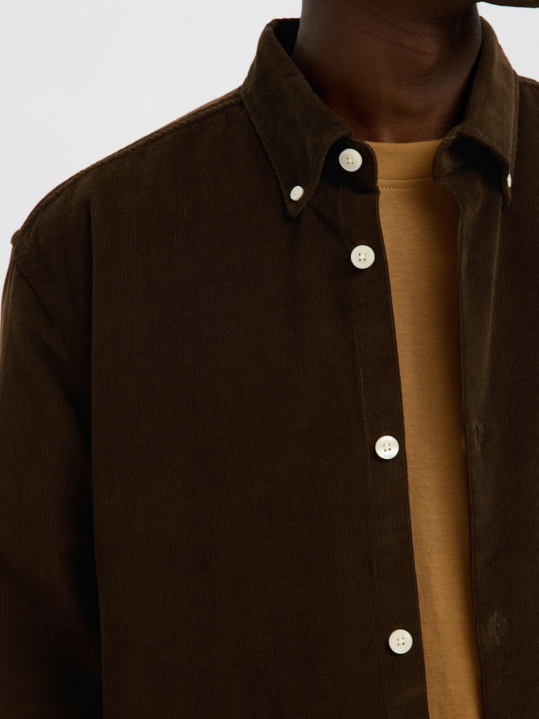 Selected Homme Long Sleeve Shirt - Demitasse