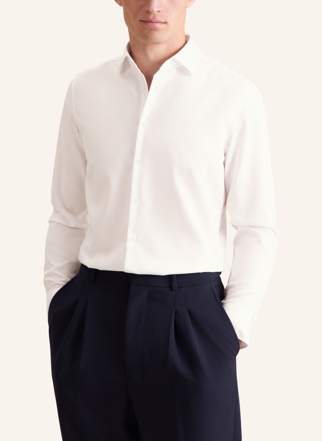 slim fit twill shirt