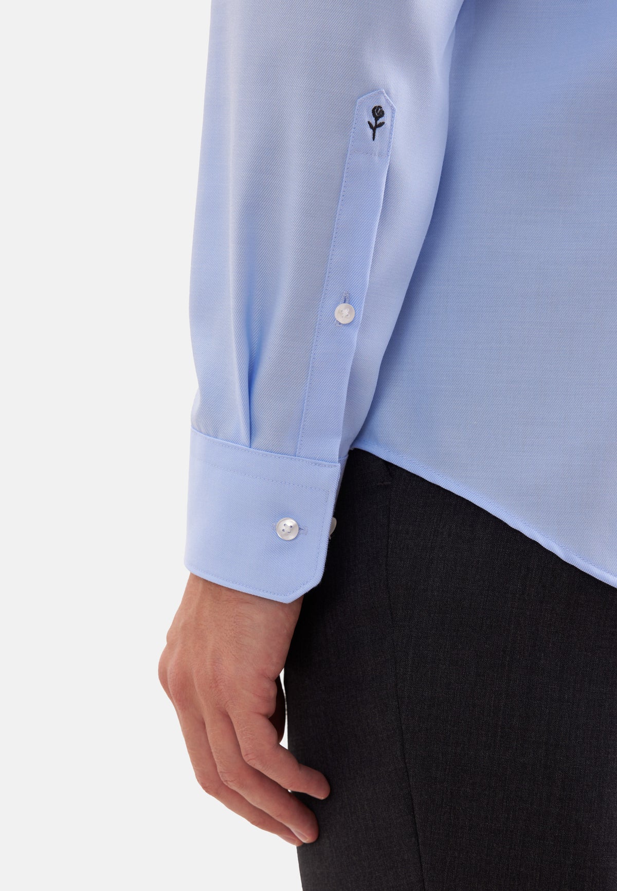 slim fit twill shirt
