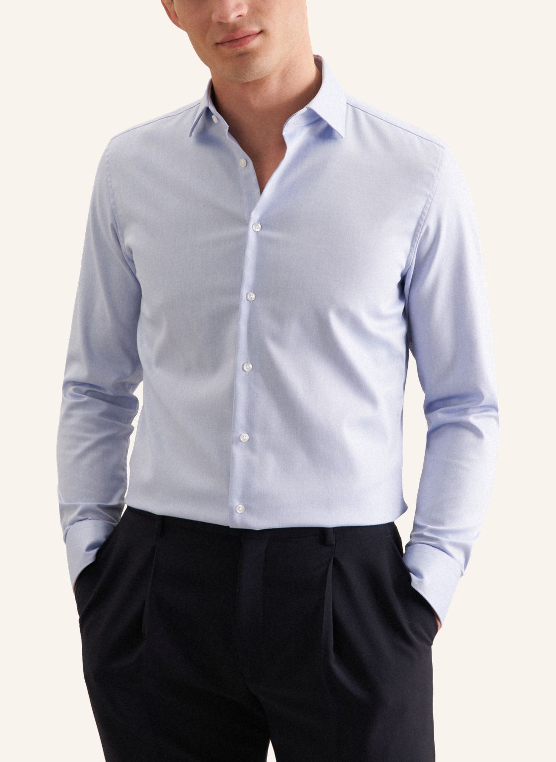 slim fit twill shirt