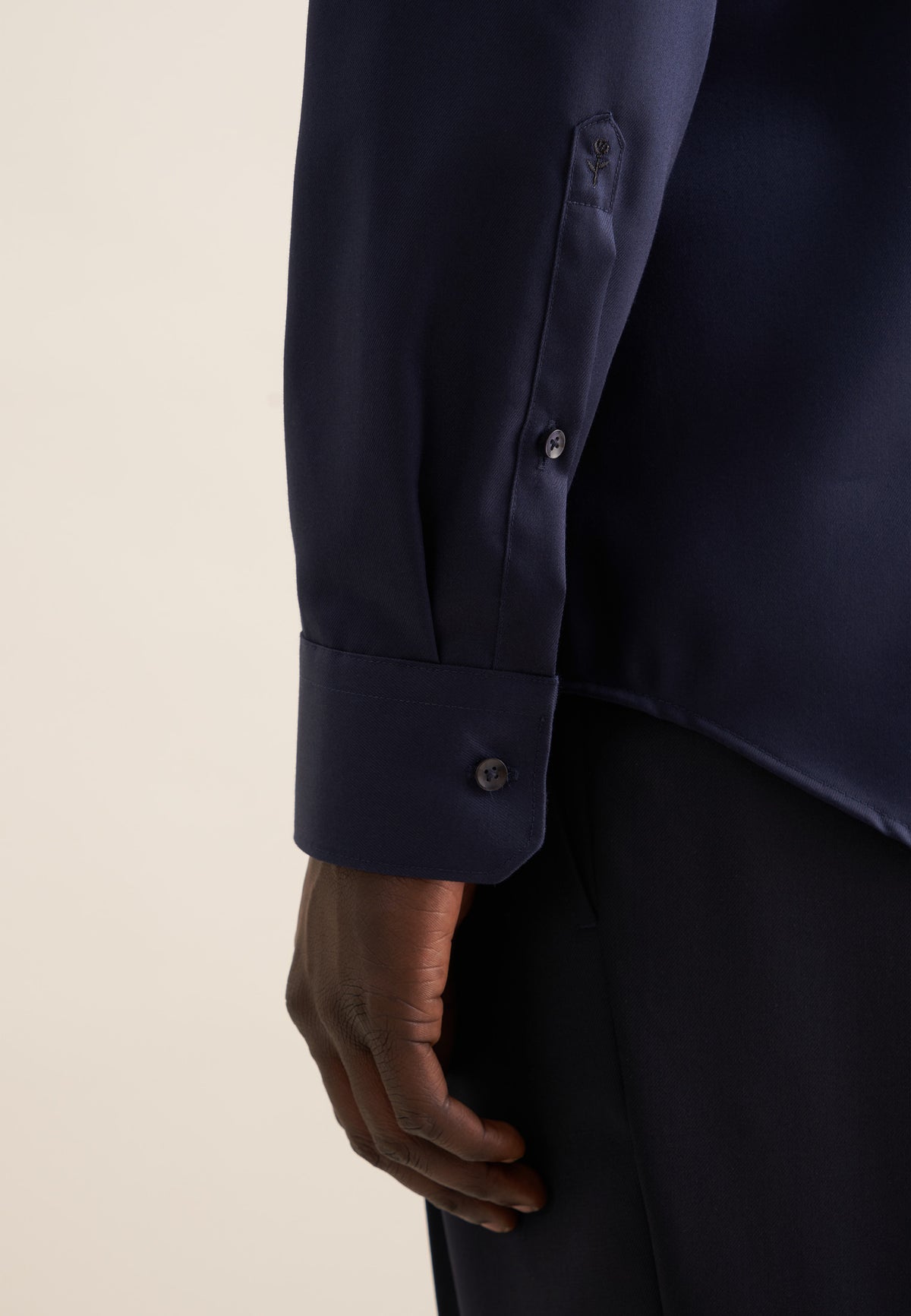 slim fit twill shirt