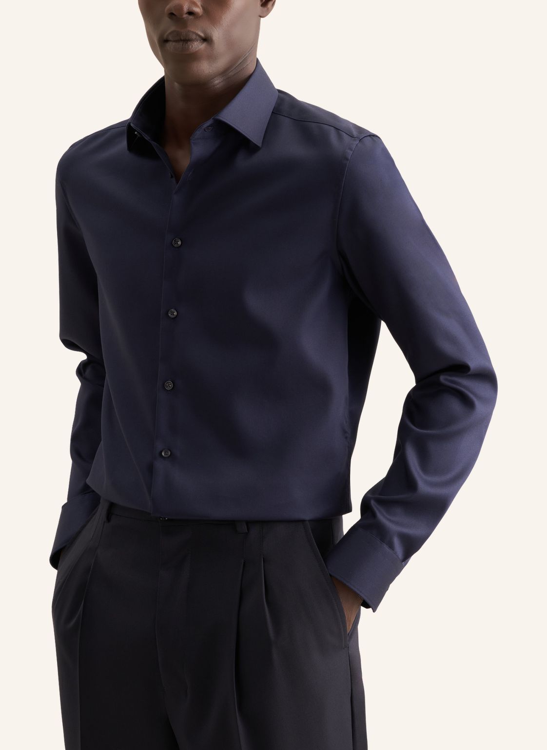 slim fit twill shirt