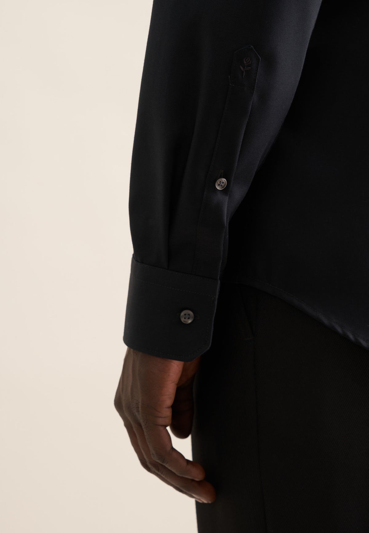 slim fit twill shirt