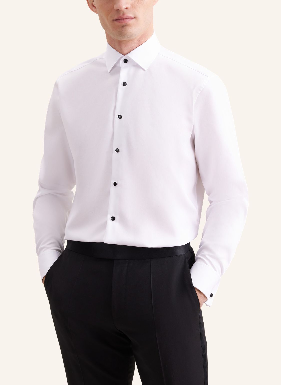 modern fit stud button shirt