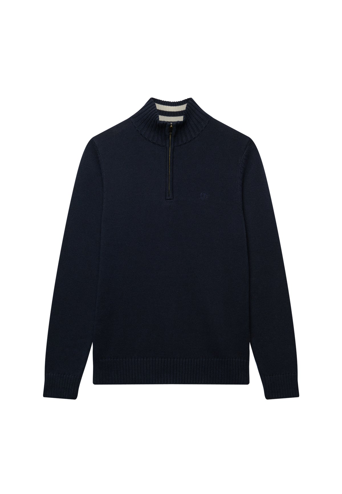 cotton half zip knit