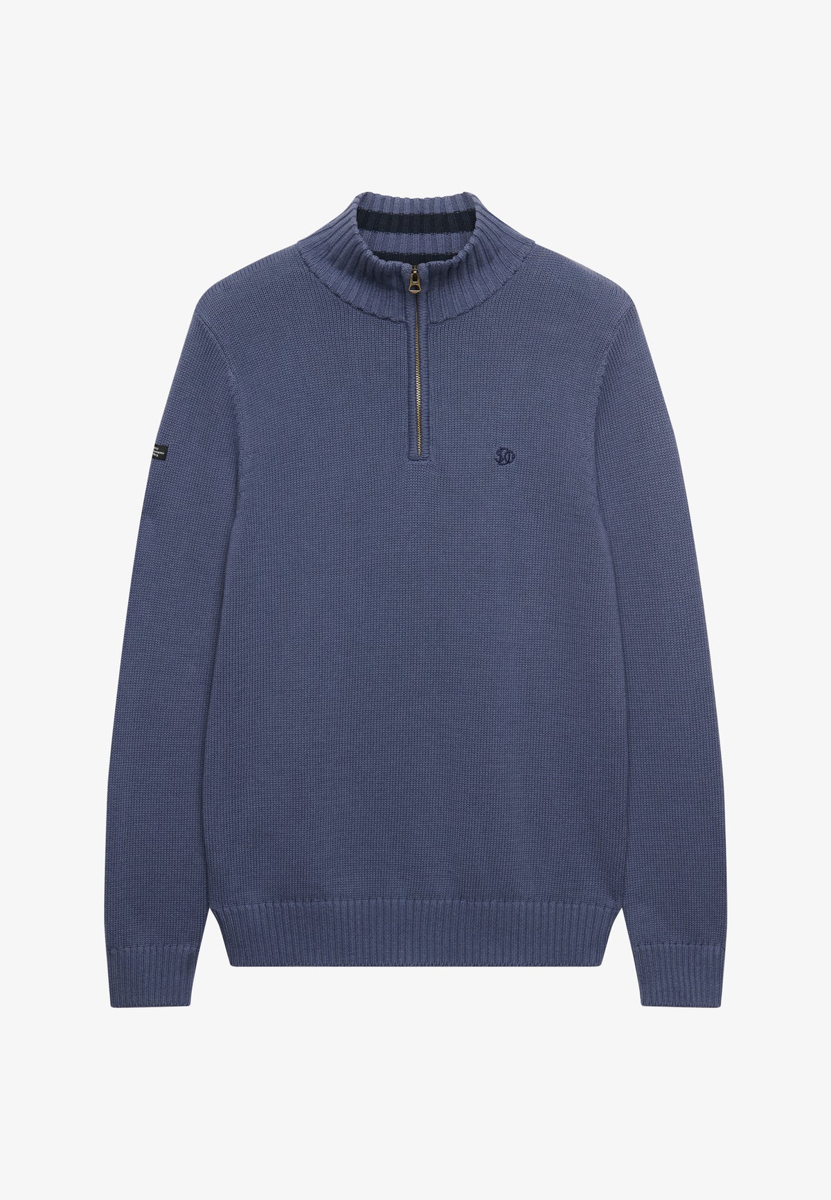 cotton half zip knit