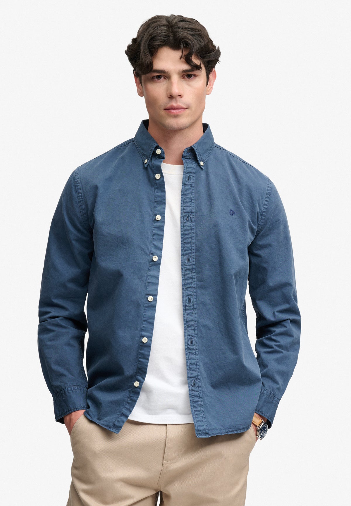 dyed long sleeve shirt