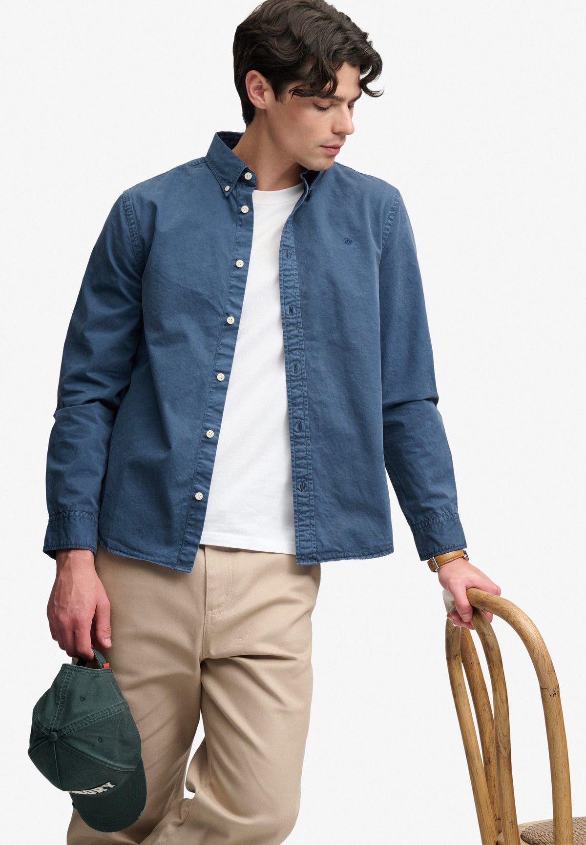 dyed long sleeve shirt