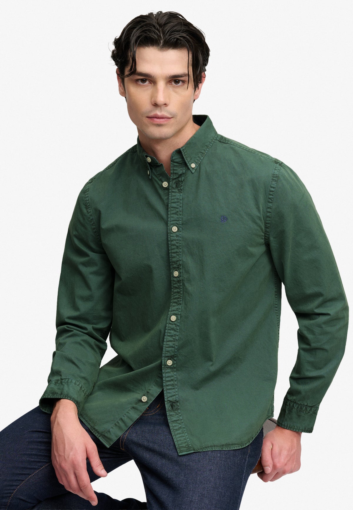 dyed long sleeve shirt