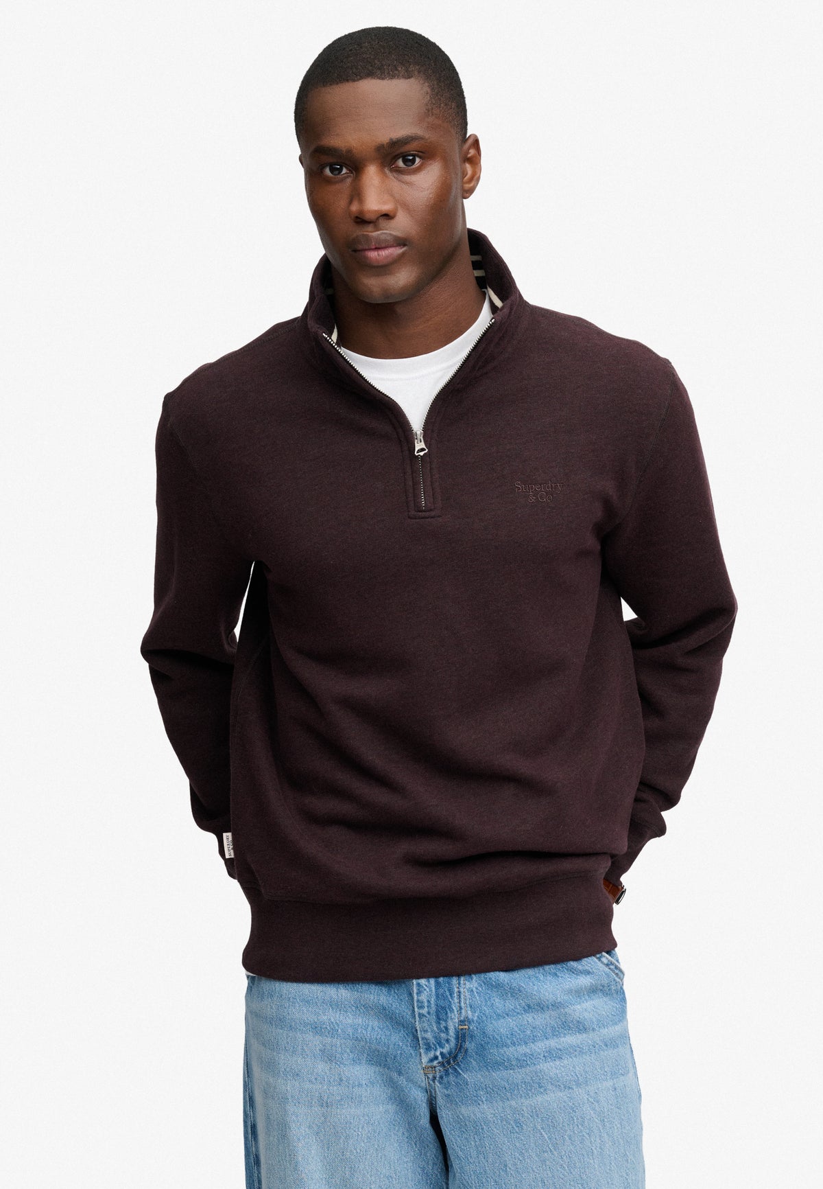 essential logo half zip