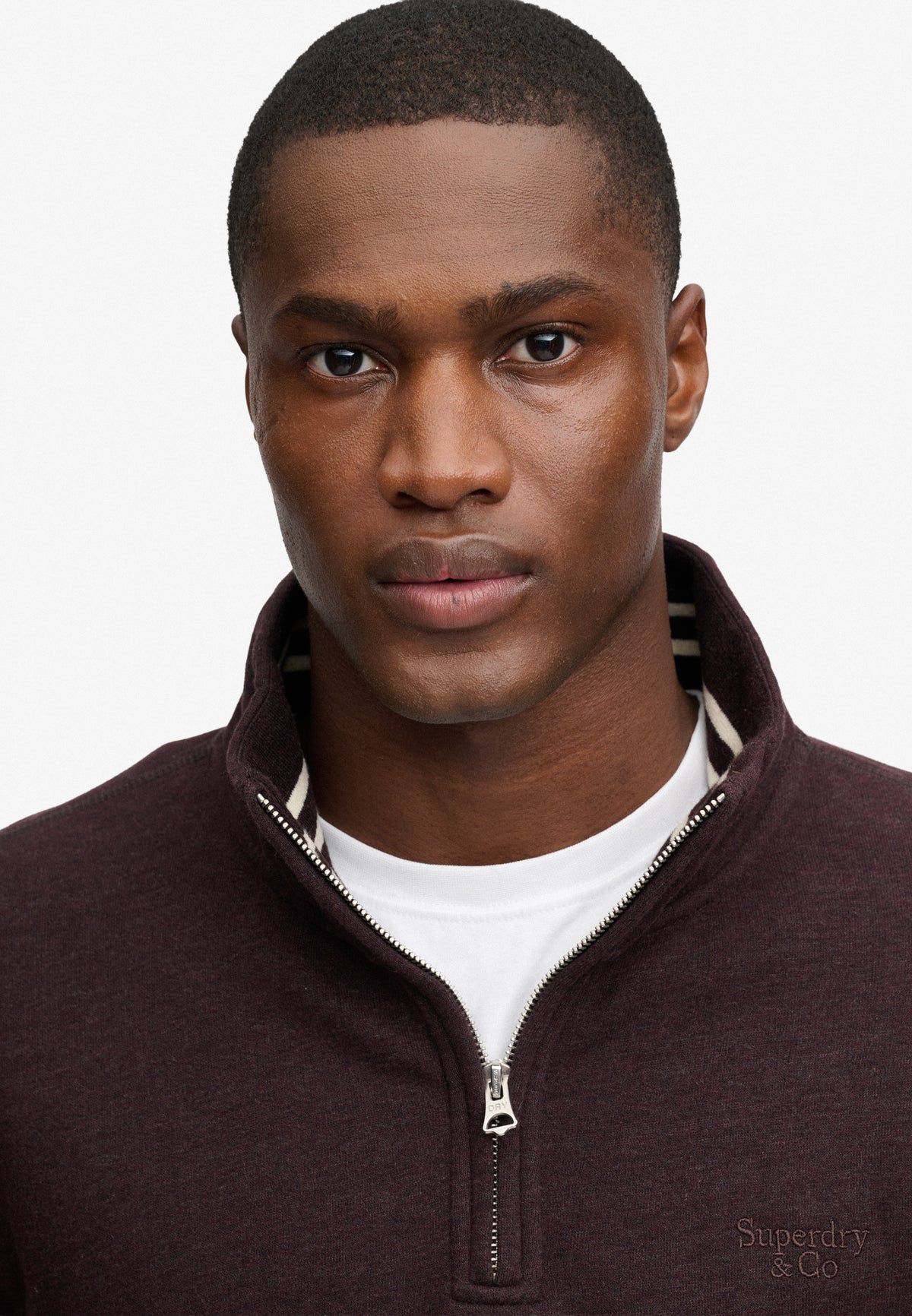 essential logo half zip