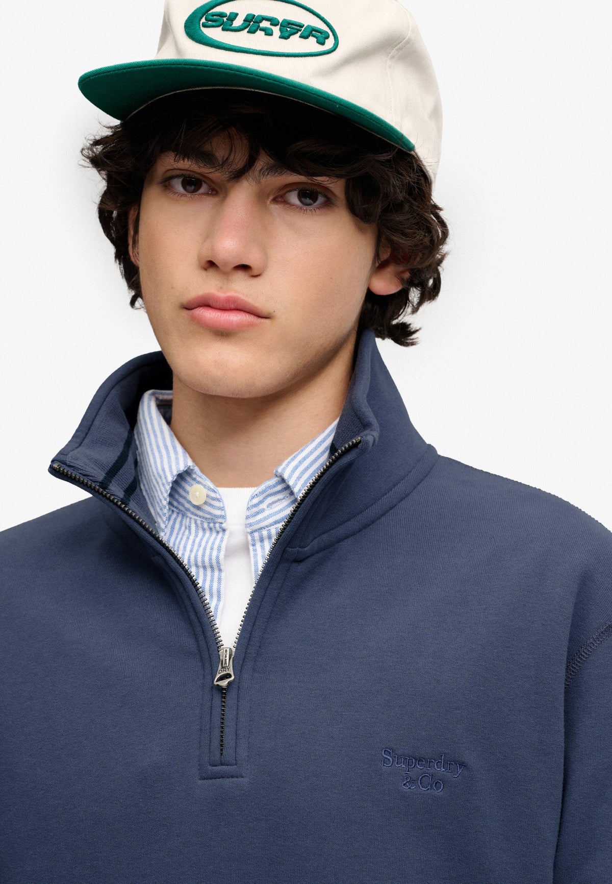 essential logo half zip