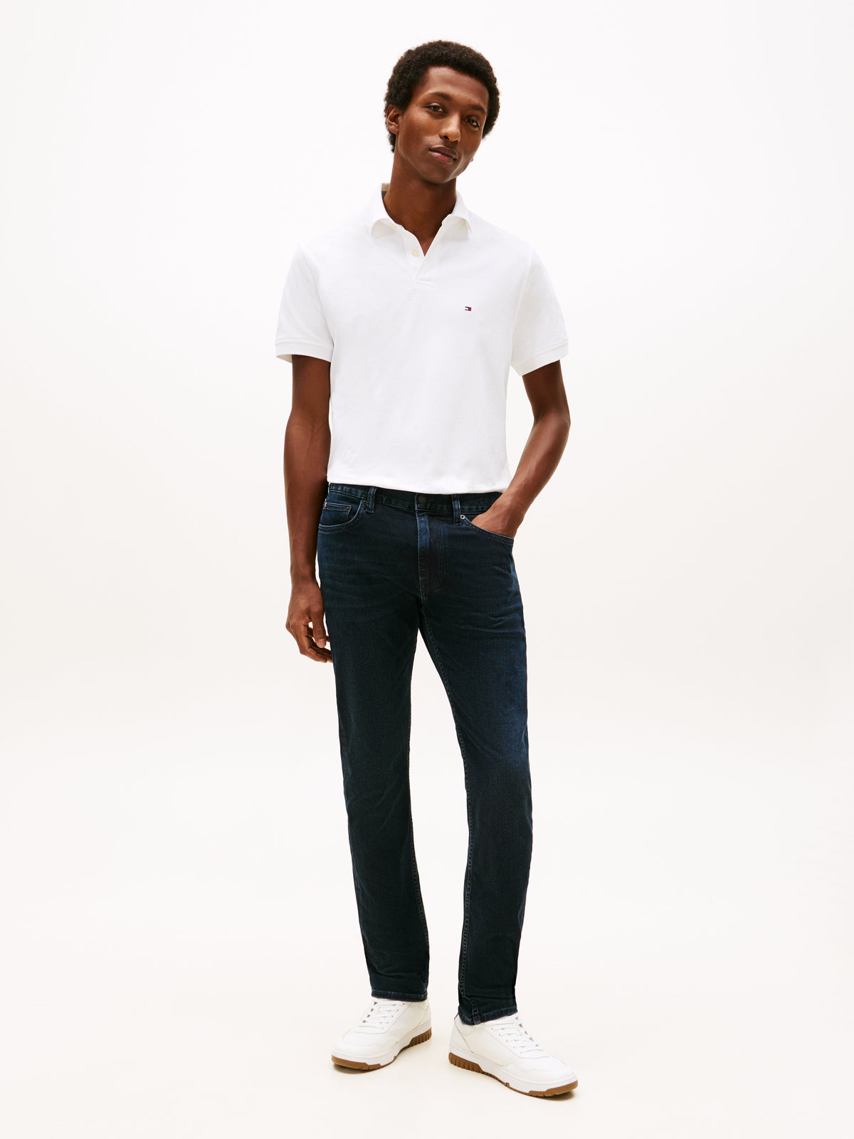 Denim pants in blue black