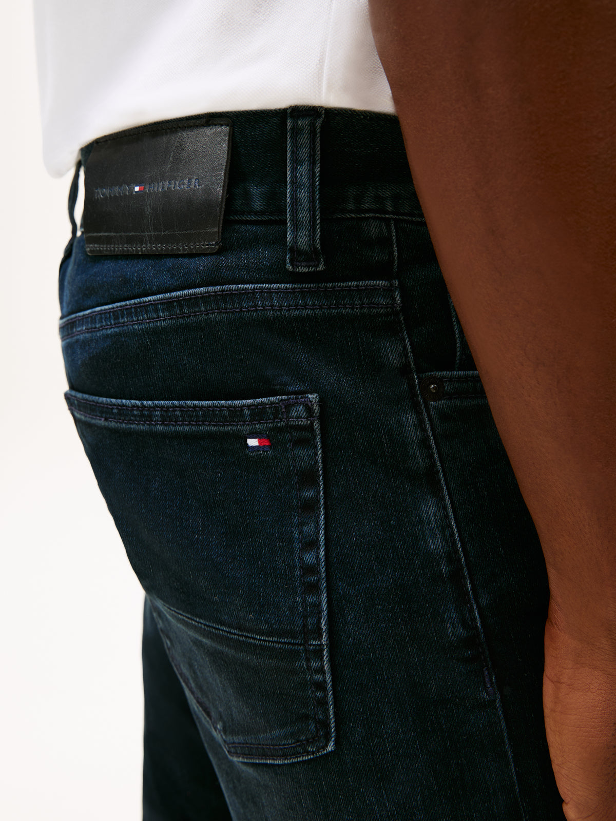 Denim pants in blue black